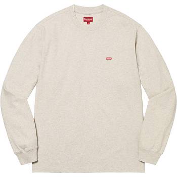 Beige Supreme Small Box L/S Tee Sweaters | Supreme 286FM